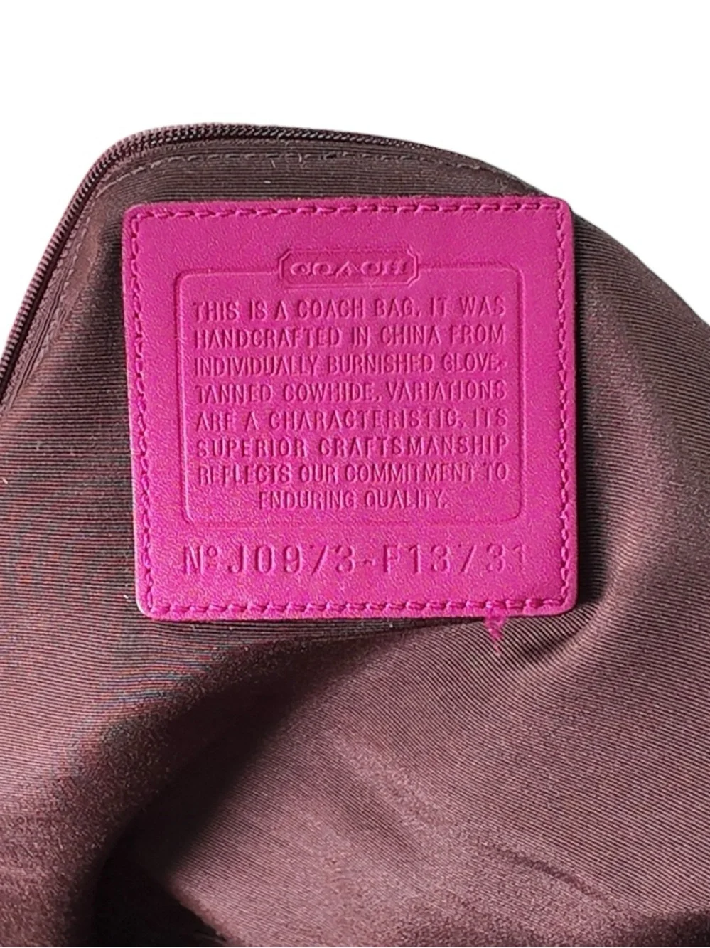 2009 Coach SoHo Pleated Leather Hobo Shoulder Bag Hot Pink Buckle F13731 Purse